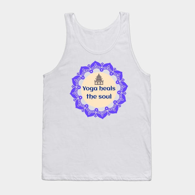 Yoga Heals The Soul / Namaste / Yoga Design / Meditation / Yoga Lover Tank Top by Redboy